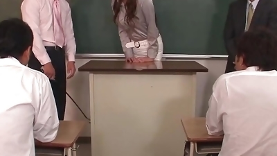 Hot Japanese teacher is punished in front of her students